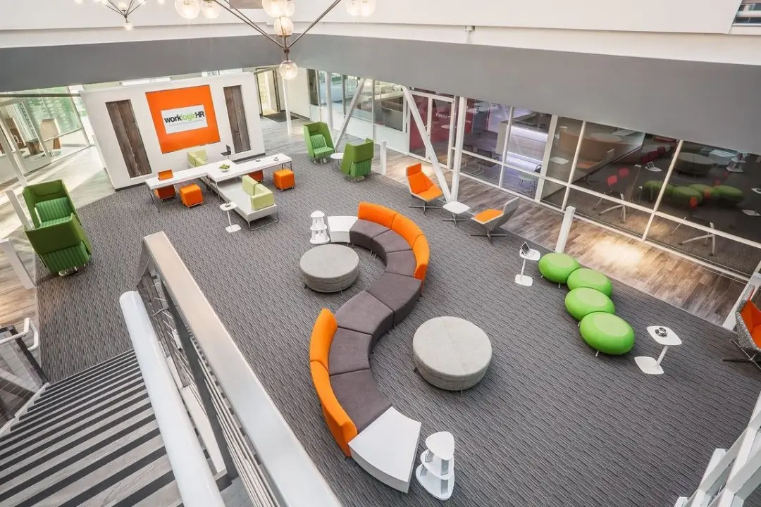 Collaborative open-plan coworking area